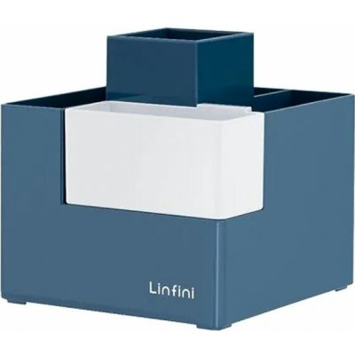 DELI Linfini 4 oddíly + 1 vyjímatelný box, plastový, modrý – Zboží Dáma