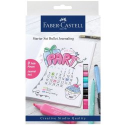 Faber castell pitt kaligrafická pera startovací set se zápisníkem