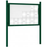PROCITY Venkovní vitrína model 1000 21 x A4, zelená, včetně sloupků | Zboží Auto
