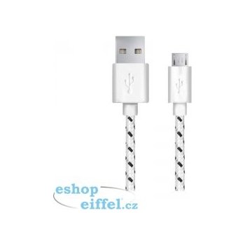 Esperanza EB175WB - 5901299920008 Micro USB 2.0 A-B M/M, opetený, 1m, bílý