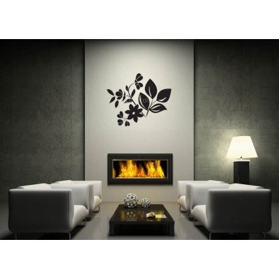 Weblux vzor n30681199 Samolepka na zeď - vector black element of plant for design člen řídit letadlo pomocí rádiových vln cíl, rozměry 120 x 100 cm – Hledejceny.cz