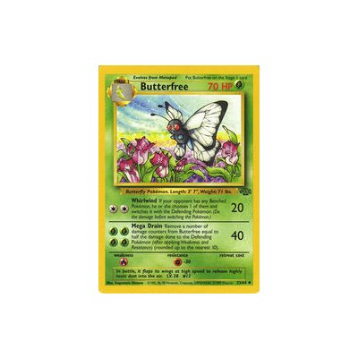 Pokémon kusová karta JU 33/64 Butterfree - Jungle Stav: Excellent
