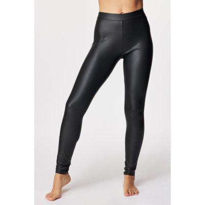 Pieces Legíny Pieces Shine Fleece černé – Zboží Dáma