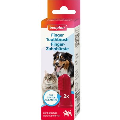 Beaphar prstový zubní kartáček pes a kočka 2 ks – Zboží Dáma