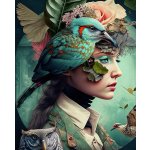 Norimpex Diamantové malování Dívka s ptáčkem 30 x 40 cm – Sleviste.cz