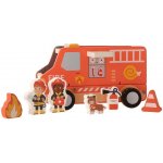 TookyToy Dřevěné hasičské auto s příslušenstvím – Sleviste.cz