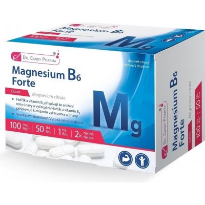 Dr.Candy Pharma Magnesium B6 Forte 50 tablet x 100 mg – Zboží Mobilmania