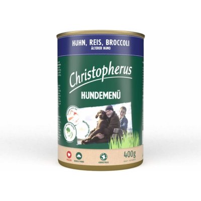 Christopherus Senior krmivo pro psy kuřecí s rýží a brokolicí 24× 400 g