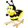 ISO plyšová houpací jezdící včelka 2v1 žlutá