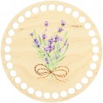Natana kulaté dno květy levandule 15cm – Zboží Dáma