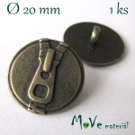 Knoflík kovový ozdobný 20mm/1ks – Hledejceny.cz