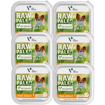 Vetexpert Raw Paleo Adult Mini turkey 6 x 150 g – Hledejceny.cz