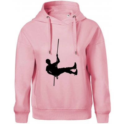 Visící horolezec Oversized mikina dámská Moon kratší + širší Růžová – Zboží Dáma