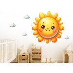 Nalepte.cz samolepka na zeď Slunce pro děti arch, rozměry 99 x 100 cm – Zboží Dáma