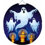 Lampion 25cm kulatý HALLOWEEN duch LUMA – Zboží Mobilmania