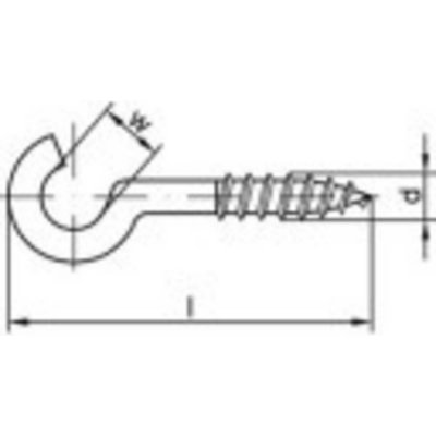 TOOLCRAFT 159608 Rovné háky se závitem 25 mm Galvanicky pozinkovaná ocel 100 ks – Hledejceny.cz