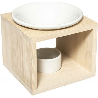Atmosphera aroma lampa porcelán 9,5 cm dřevo bílá – Sleviste.cz