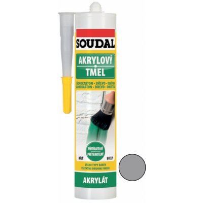 Soudal Akrylový tmel 280 ml šedá – HobbyKompas.cz