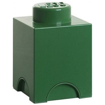 LEGO® úložný box 1 12,5 x 12,7 x 18 cm tmavá zelená – Zbozi.Blesk.cz