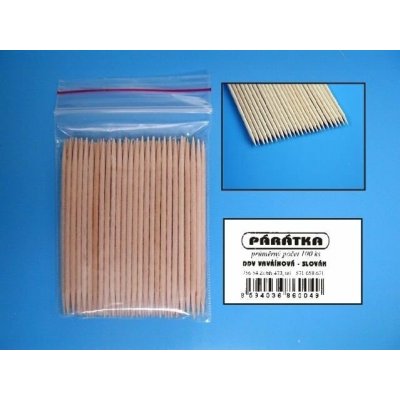 Dřevěná párátka kulatá oboustranná 100 ks – Hledejceny.cz