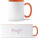 Design PrintEQ TTH Dvoubarevný Hrnek Moje děti mají tlapky Oranžová Standard Dárky 250 ml – Hledejceny.cz