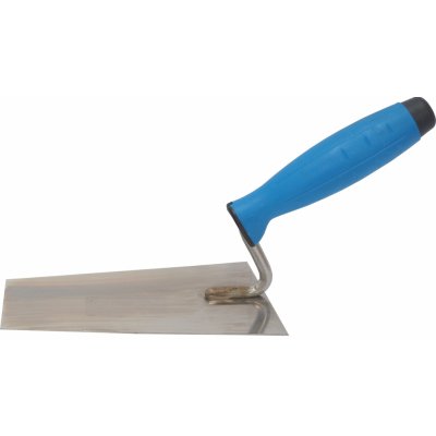 TOPTRADE lžíce zednická, nerezová, pogumovaná rukojeť, 140 x 100 mm, profi – Zboží Mobilmania