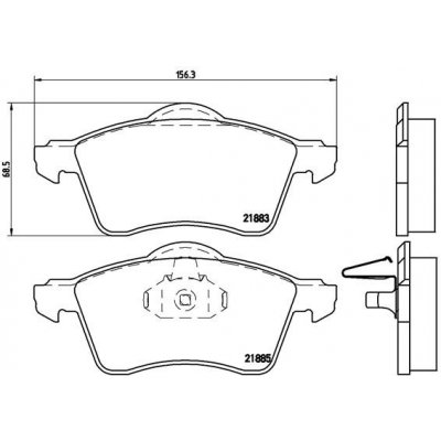 BREMBO Sada brzdových destiček, kotoučová brzda P 85 047