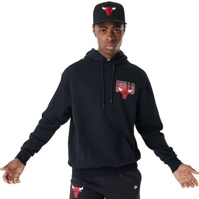 New Era Skyline Graphic OS Hoody NBA Chicago Bulls Black/Faded Red