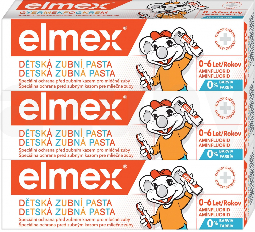 Elmex dětská zubní pasta 3 x 50 ml