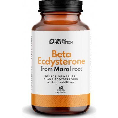 Natural Nutrition Beta Ecdysterone Maralí kořen extrakt 60 kapslí – Hledejceny.cz