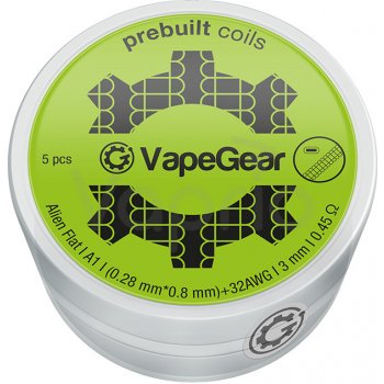 VapeGear předmotané spirálky Alien Flat A1 0,45ohm