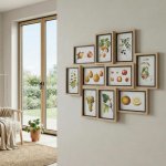 SCENA LIVING Multirámeček na 10 fotografií FLOWA, 10 x 15 cm béžová – Zboží Živě