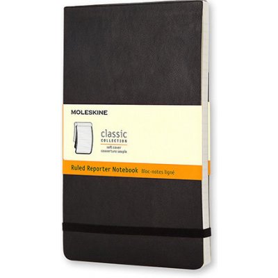 Moleskine Zápisník Reporter měkké desky S, linkovaný, černý linkovaný A6 96 listů – Zbozi.Blesk.cz