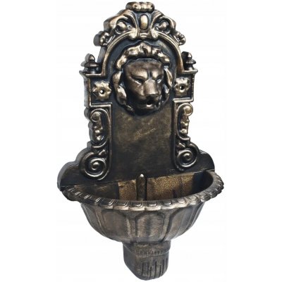 zahrada-XL Nástěnná fontána se lví hlavou bronzová – Sleviste.cz