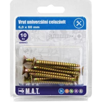 Mat Vrut un.celozávit 6,0x 60mm ZZ (10ks) – Hledejceny.cz