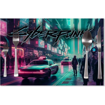 Sablio Prostírání Cyberpunk 2077 Město 40x30cm – Zboží Mobilmania