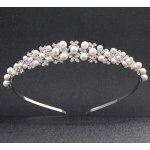 B-TOP Širší čelenka do vlasů bohatě zdobená perlami a krystaly – Hledejceny.cz