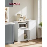 VASAGLE Kuchyňská skříňka CUSTOS s pracovní deskou a elektrickou zásuvkou 90 x 90 x 40 cm bílá – Zboží Mobilmania