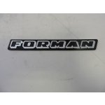 Nápis FORMAN, CN
