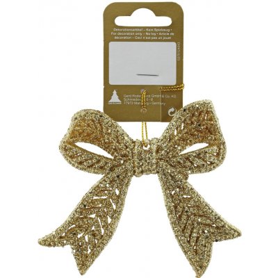 GEROMA Vánoční ozdoba mašle plastová zlatá 11 x 9,8 cm – Hledejceny.cz