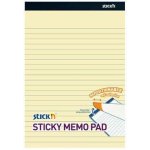 Blok samolepicí Stick´n 254x178 mm, linkovaný, 50 l., žlutý – Hledejceny.cz