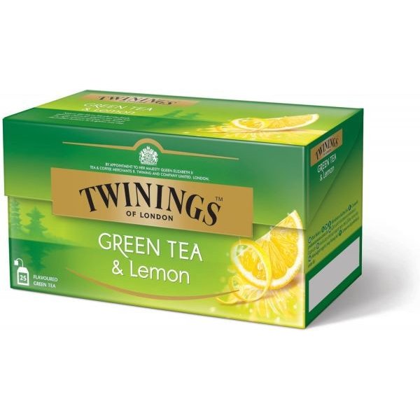 Čaj Twinings Green Tea & Lemon zelený čaj 25 x 2 g