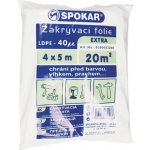 Spokar 8300053200 - Zakrývací fólie 4 x 5 m, LDPE 40µ EXTRA – Hledejceny.cz