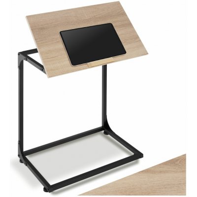 tectake 404442 odkládací stolek s naklápěcí deskou ruston 55x35x66,5cm - industrial světlé dřevo, dub sonoma – Hledejceny.cz