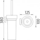 Nimco Unix - toaletní WC kartáč se skleněnou nádobou UN 13094W-26