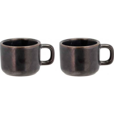 Villa Collection Villa Collection Porcelánový hrnek na espresso Fjord Black 2 x 100 ml – Zbozi.Blesk.cz