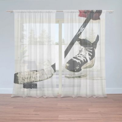 SABLIO Záclony Lední hokej: 2ks 150x250cm – Hledejceny.cz