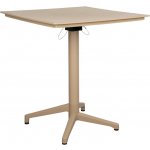 White Label plastový skládací bistro stůl GEORGE 70 x 70 cm Béžový – Hledejceny.cz