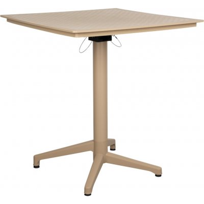 White Label plastový skládací bistro stůl GEORGE 70 x 70 cm Béžový – Hledejceny.cz