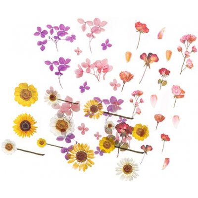 DP Craft Průhledné samolepky květiny pvc 49 ks – Hledejceny.cz